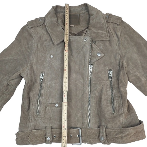 Blank NYC Suede Moto Leather Jacket Women's Size LP - Picture 11 of 12